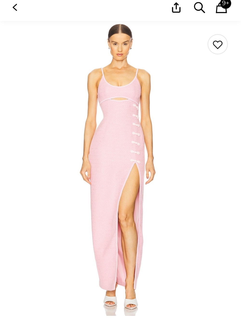 Sau Lee Adele Pink Maxi Dress with Side Slit